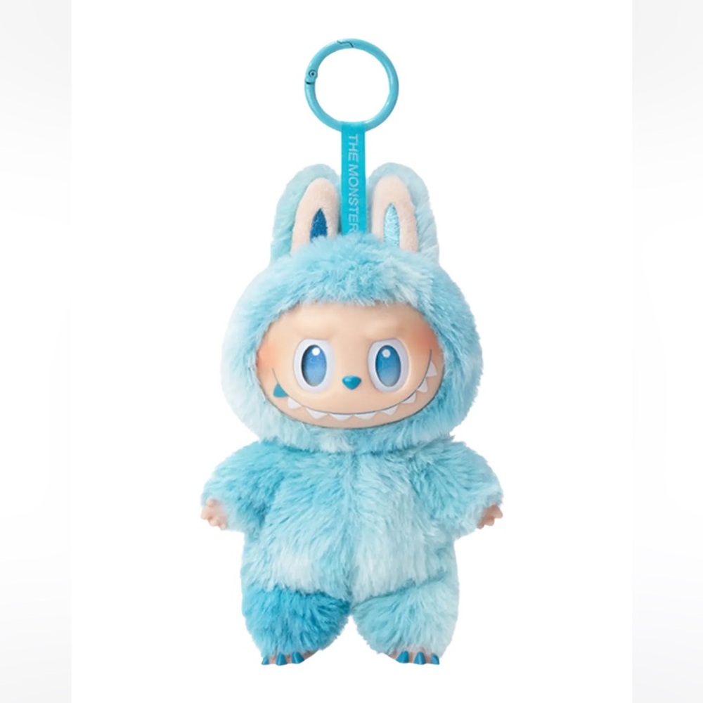 NEW POP MART Big Into Energy Labubu Hope Blue with Box Drawstring Bag Card